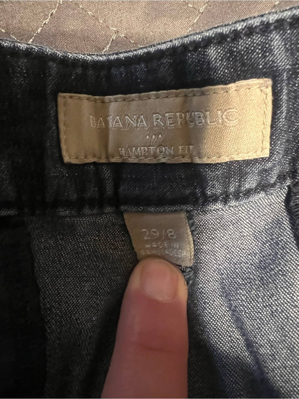 Banana Republic Washed Dark Blue Denim Shorts - Picture 2 of 3
